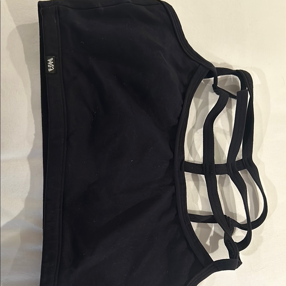 Black Strappy Sports Bra